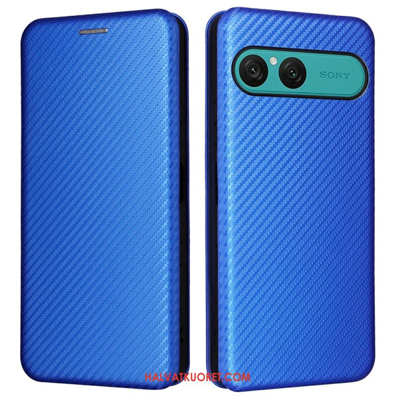 Nahkakotelo Sony Xperia 10 Vii Hiilikuitu