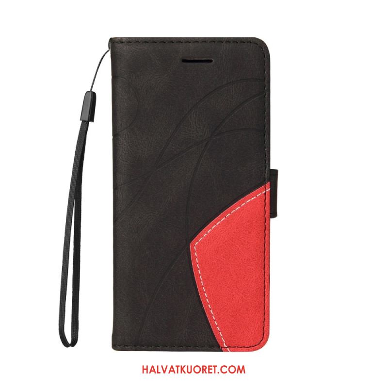 Nahkakotelo Sony Xperia 10 Vii Kaksivärinen Aaltoileva