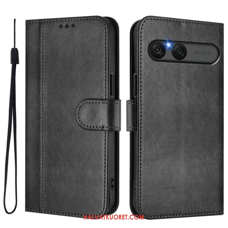 Nahkakotelo Sony Xperia 10 Vii Retrotyylinen