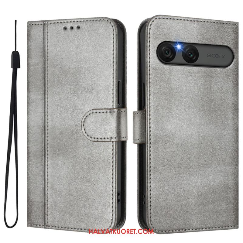 Nahkakotelo Sony Xperia 10 Vii Retrotyylinen