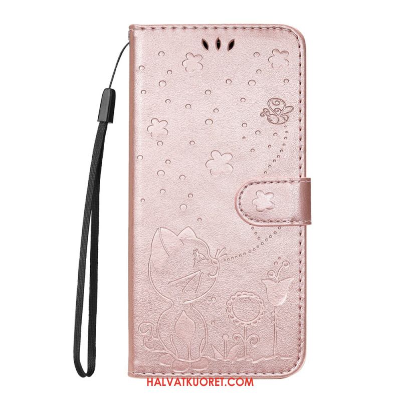 Nahkakotelo Xiaomi 15t Kissa Ja Mehiläinen