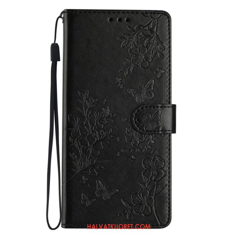 Nahkakotelo Xiaomi 15t Kukkakuvio