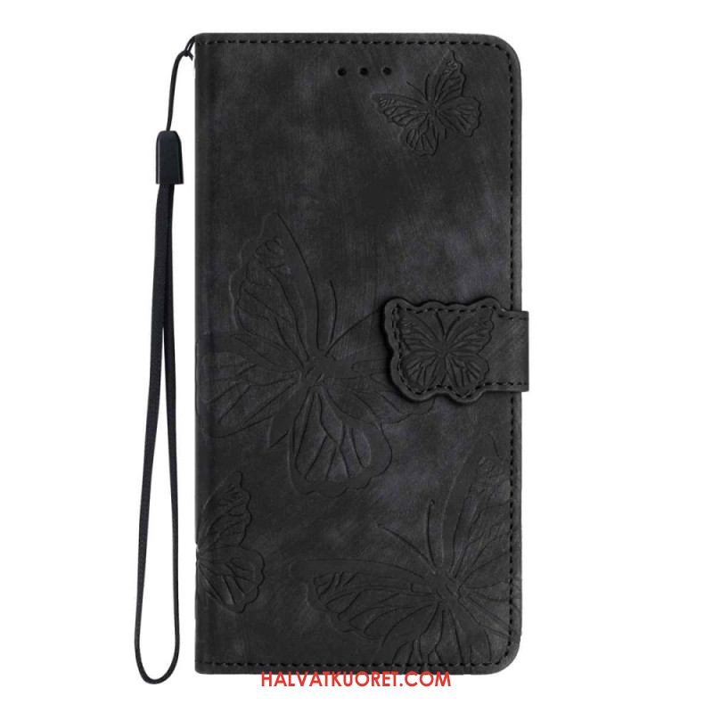 Nahkakotelo Xiaomi 15t Pro Mokkanahkaiset Perhoset