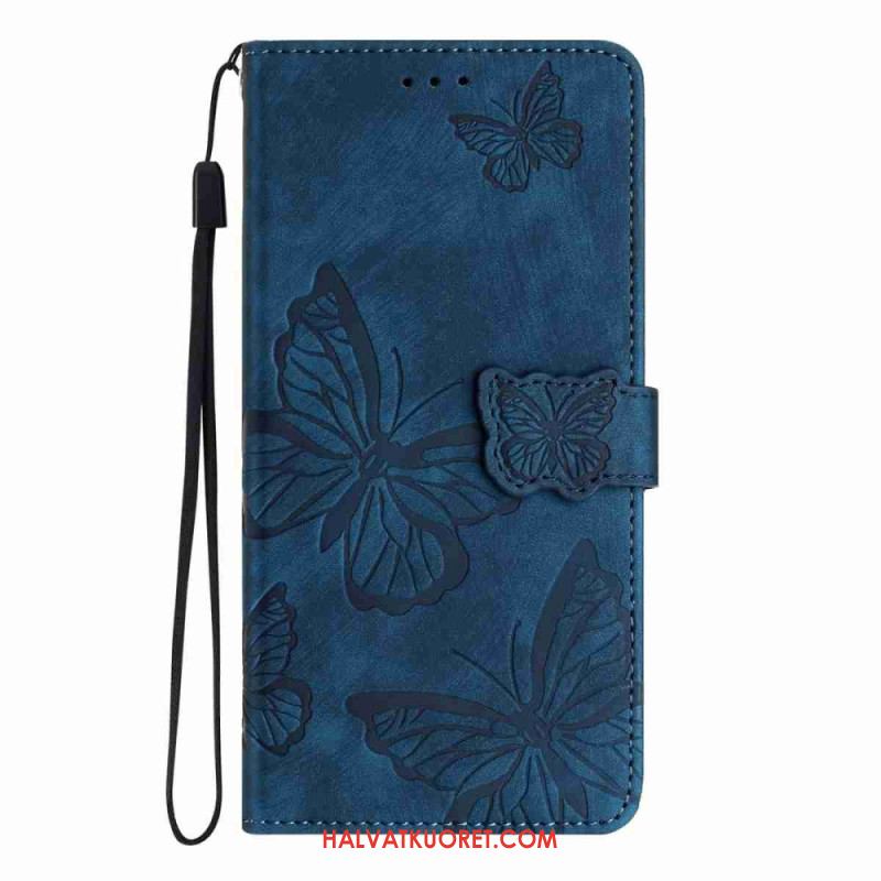 Nahkakotelo Xiaomi 15t Pro Mokkanahkaiset Perhoset