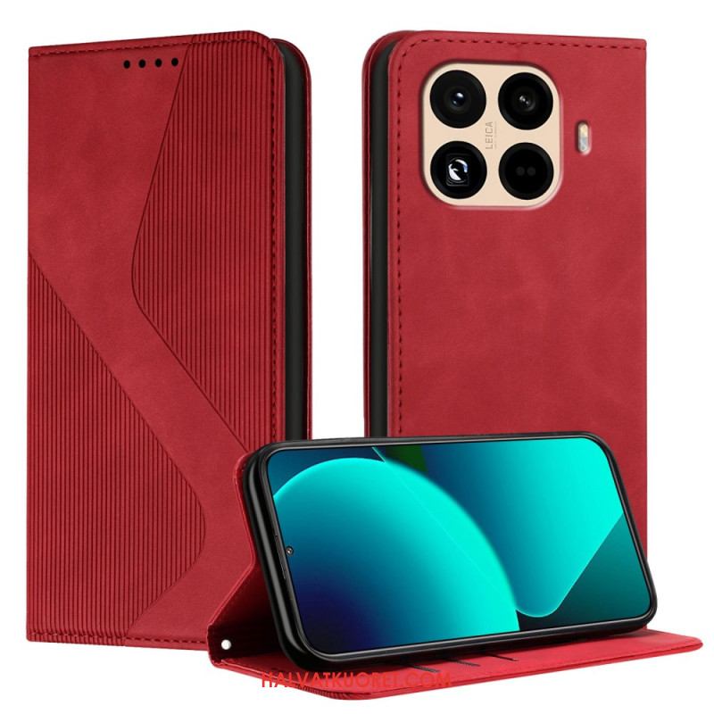 Nahkakotelo Xiaomi 15t Pro S-muotoinen