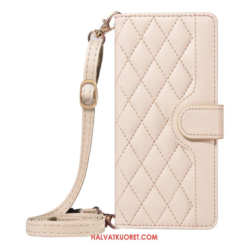 Nahkakotelo Xiaomi 15t Pro Tikattu Hihna Ja Olkahihna