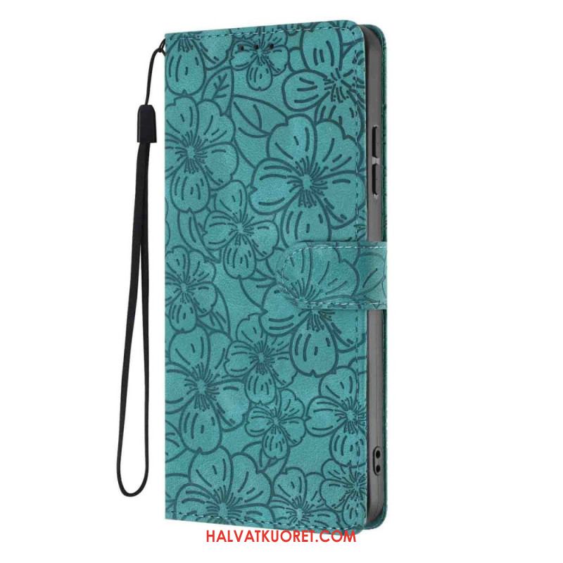 Nahkakotelo Xiaomi 17 Kukkakuvio