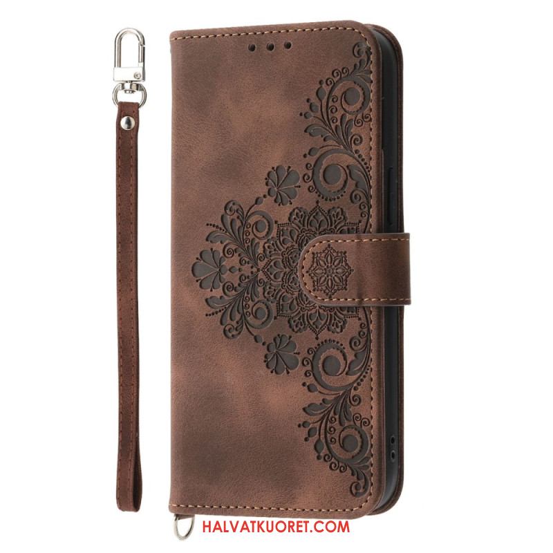 Nahkakotelo Xiaomi 17 Pro Max Pitsi Hihnalla Ja Olkahihnalla