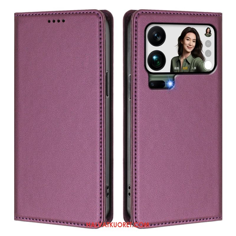 Nahkakotelo Xiaomi 17 Pro Max Puhelinkuoret Magneettinen Suljin Ja Rfid-suojaus