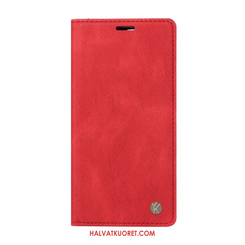 Nahkakotelo Xiaomi 17 Pro Max Yikatu-mokkanahkakuvio Suojakuori