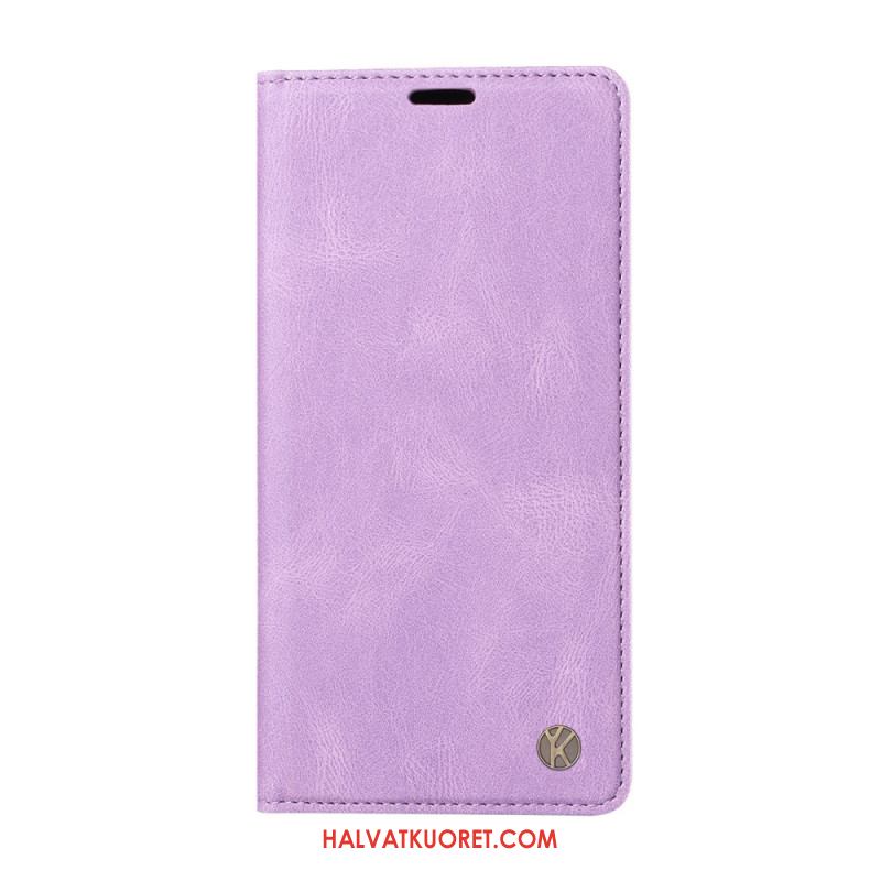 Nahkakotelo Xiaomi 17 Pro Max Yikatu-mokkanahkakuvio Suojakuori