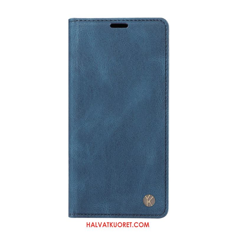 Nahkakotelo Xiaomi 17 Pro Max Yikatu-mokkanahkakuvio Suojakuori