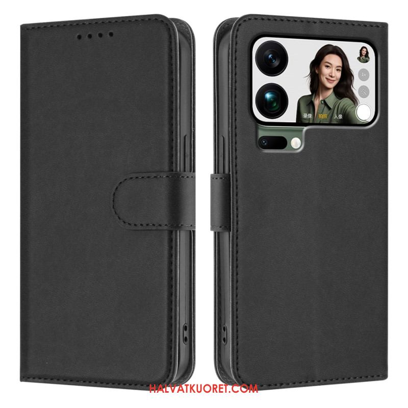 Nahkakotelo Xiaomi 17 Pro Max Yksivärinen Tekonahka