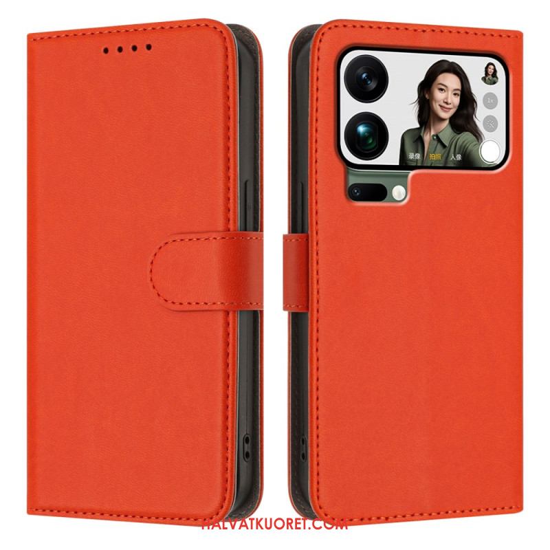 Nahkakotelo Xiaomi 17 Pro Max Yksivärinen Tekonahka