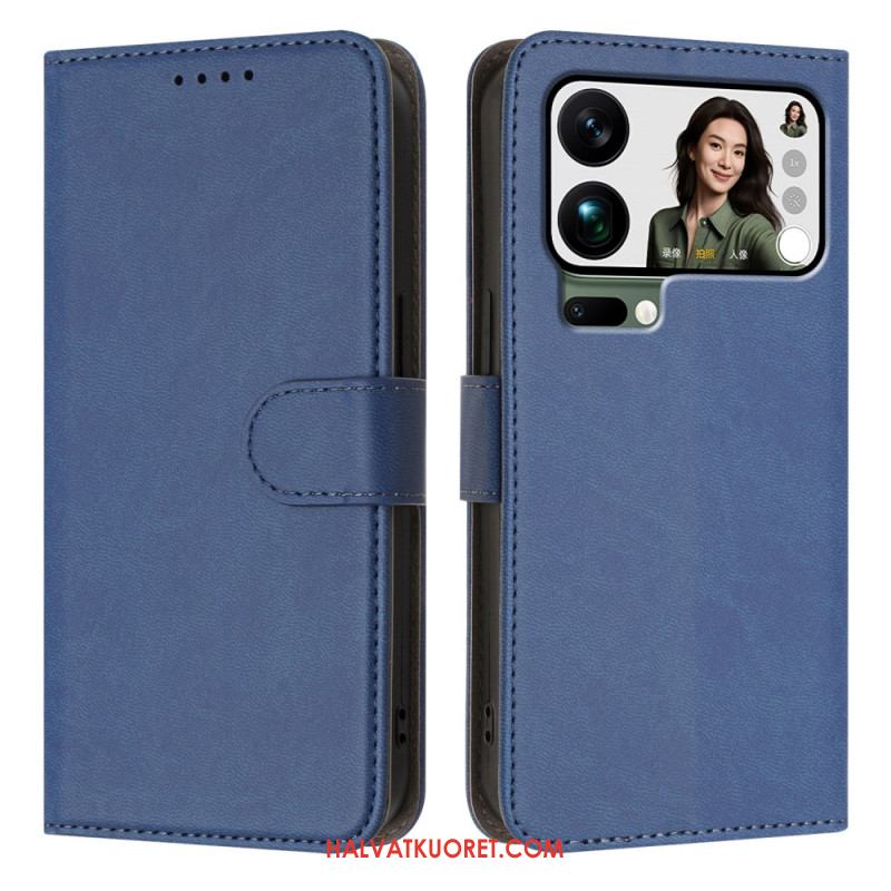 Nahkakotelo Xiaomi 17 Pro Max Yksivärinen Tekonahka