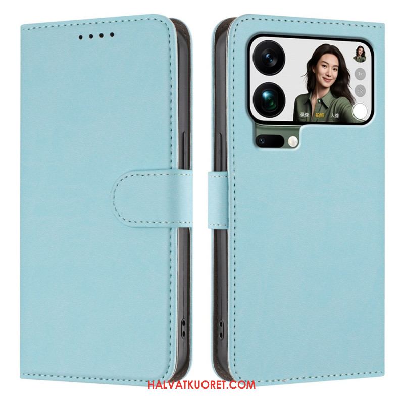 Nahkakotelo Xiaomi 17 Pro Max Yksivärinen Tekonahka