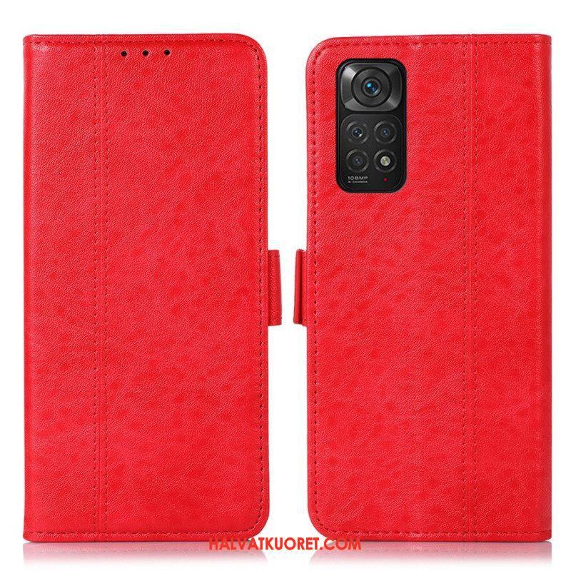 Nahkakotelo Xiaomi Redmi Note 11 / 11S Hienovarainen Ompelu