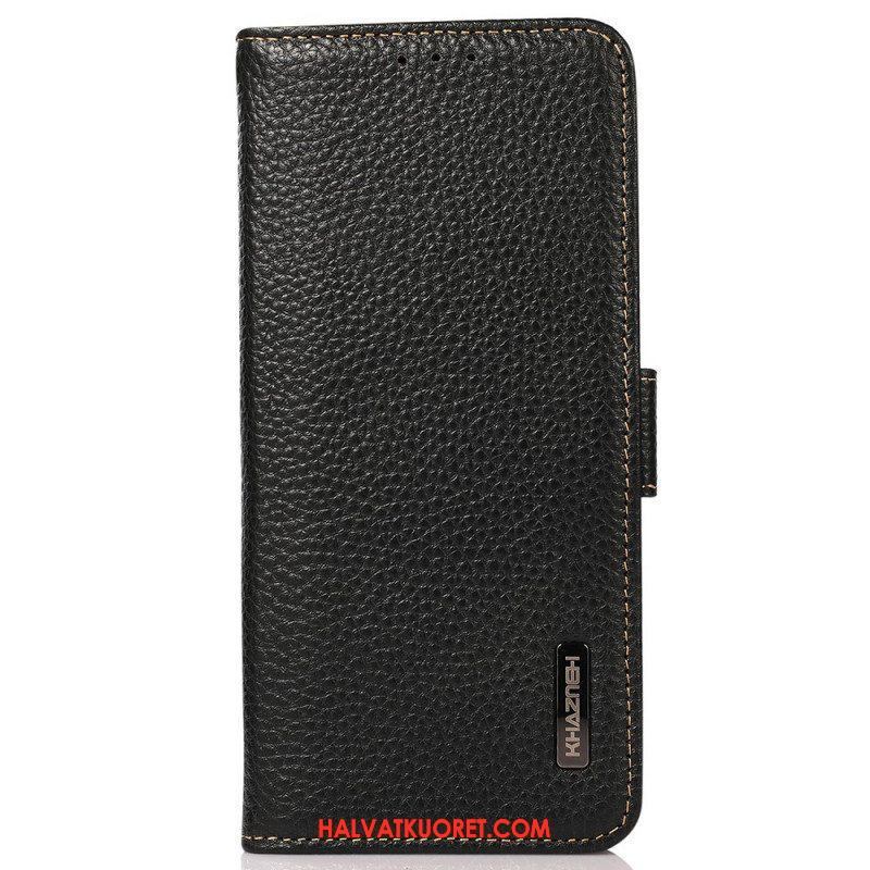 Nahkakotelo Xiaomi Redmi Note 11 / 11S Litsi Nahka Khazneh Rfid