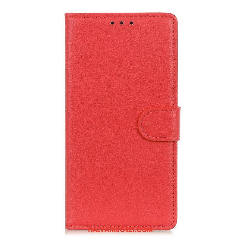 Nahkakotelo Xiaomi Redmi Note 11 / 11S Perinteisesti Litsi