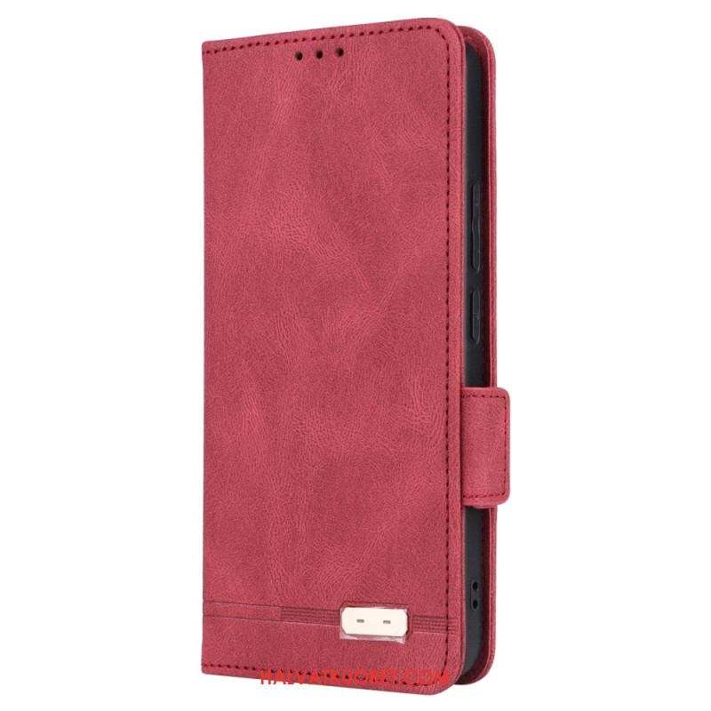 Nahkakotelo Xiaomi Redmi Note 13 4g Vintage-tyylinen Kaksoislukko