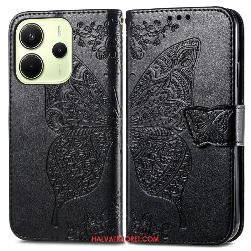 Nahkakotelo Xiaomi Redmi Note 14 4g Barokkityylinen Perhonen