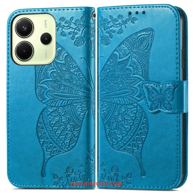 Nahkakotelo Xiaomi Redmi Note 14 4g Barokkityylinen Perhonen