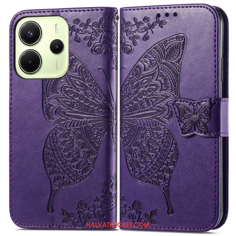 Nahkakotelo Xiaomi Redmi Note 14 4g Barokkityylinen Perhonen