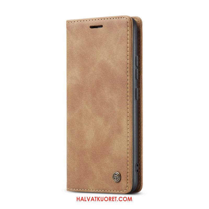 Nahkakotelo Xiaomi Redmi Note 14 5g Caseme Nahkaefekti Suojakuori