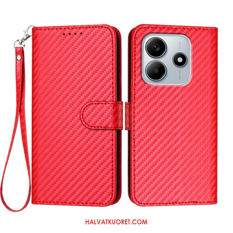 Nahkakotelo Xiaomi Redmi Note 14 5g Hiilikuitu