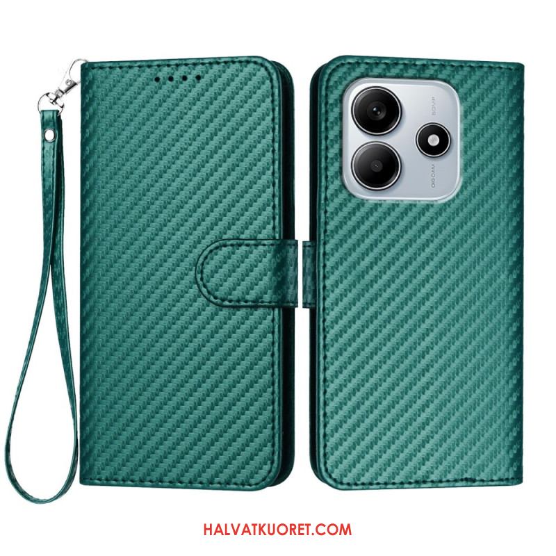 Nahkakotelo Xiaomi Redmi Note 14 5g Hiilikuitu