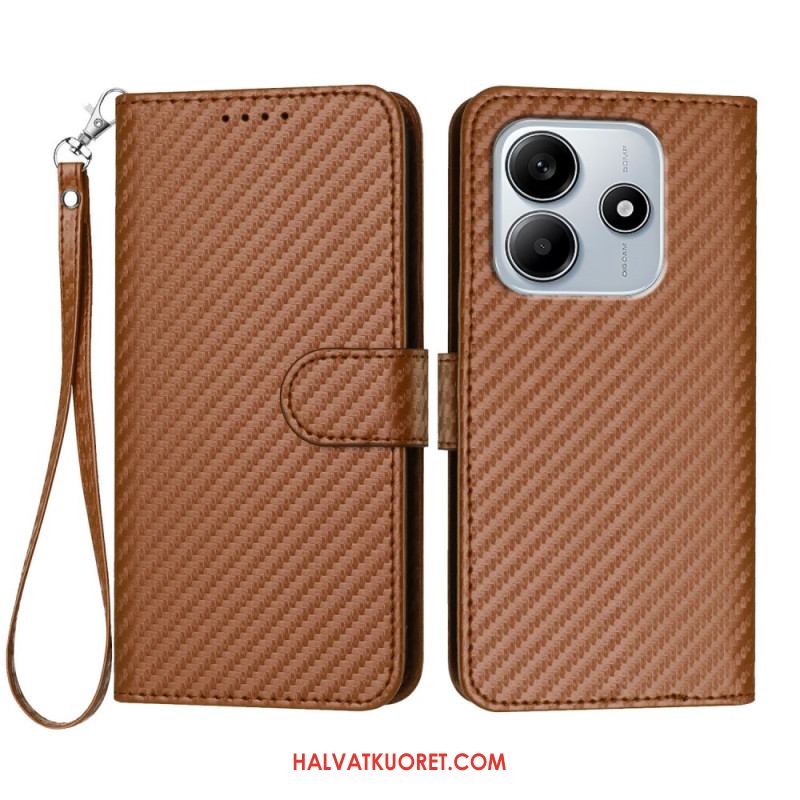 Nahkakotelo Xiaomi Redmi Note 14 5g Hiilikuitu