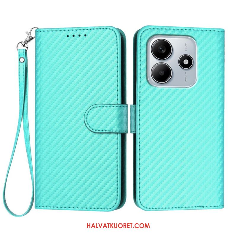 Nahkakotelo Xiaomi Redmi Note 14 5g Hiilikuitu