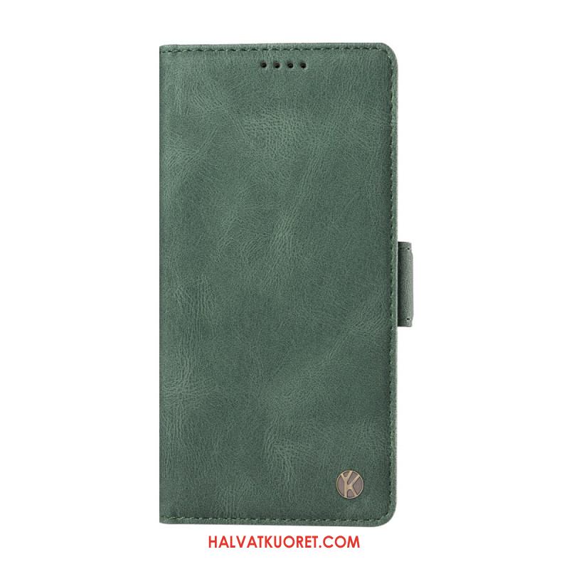 Nahkakotelo Xiaomi Redmi Note 14 Pro 4g Mokkanahkakuvioinen Ykatu