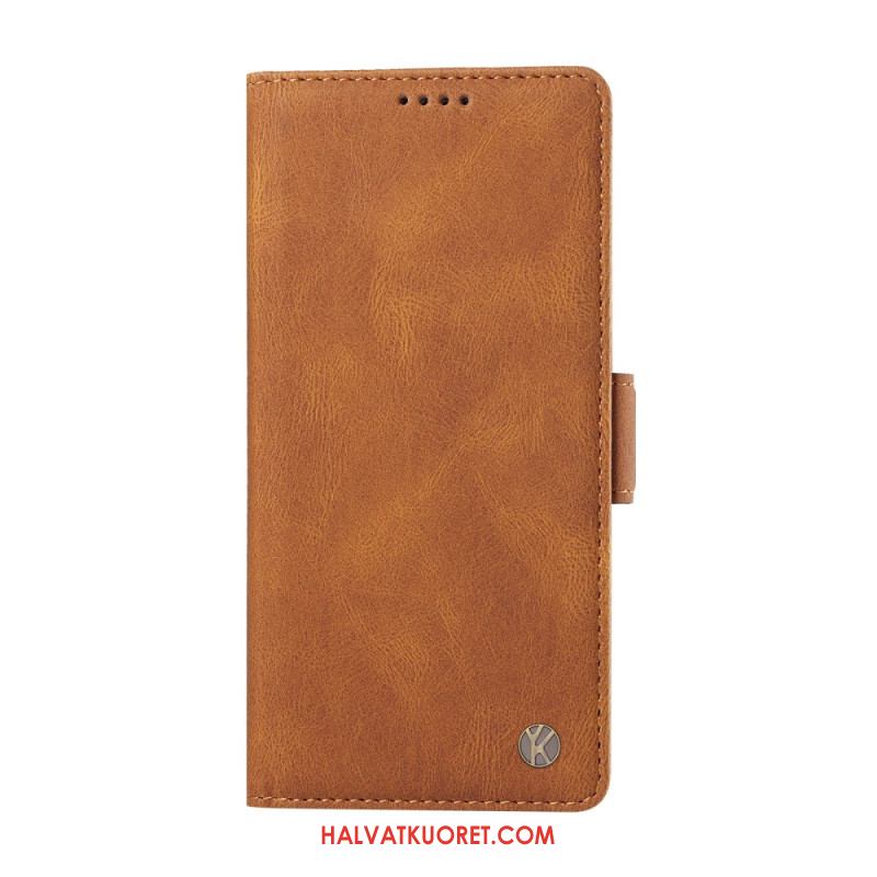 Nahkakotelo Xiaomi Redmi Note 14 Pro 4g Mokkanahkakuvioinen Ykatu