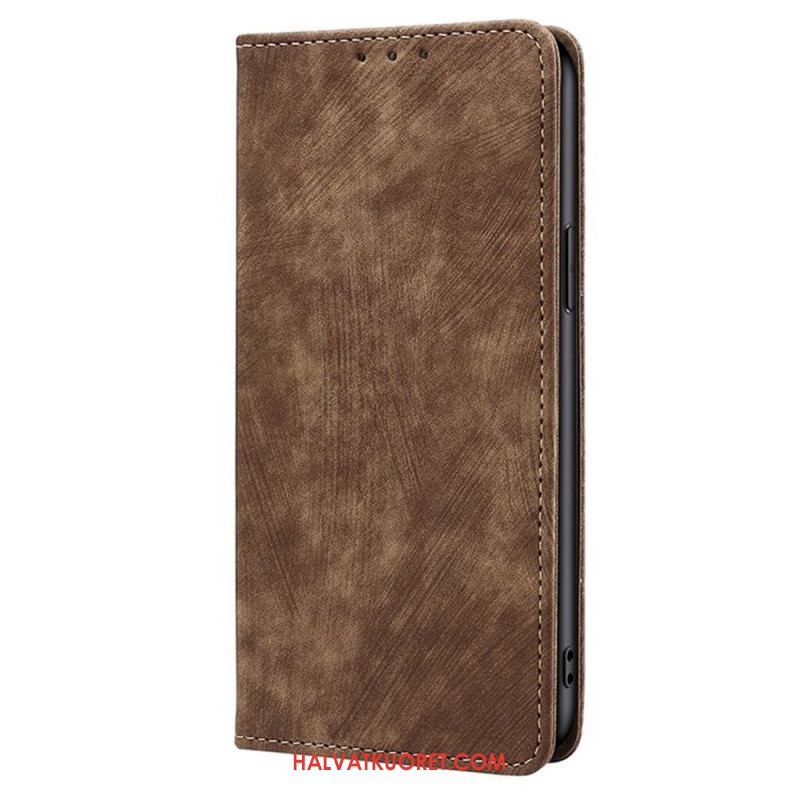 Nahkakotelo Xiaomi Redmi Note 14 Pro 4g Rfid-lompakko Mokkanahkaefektillä Suojakuori