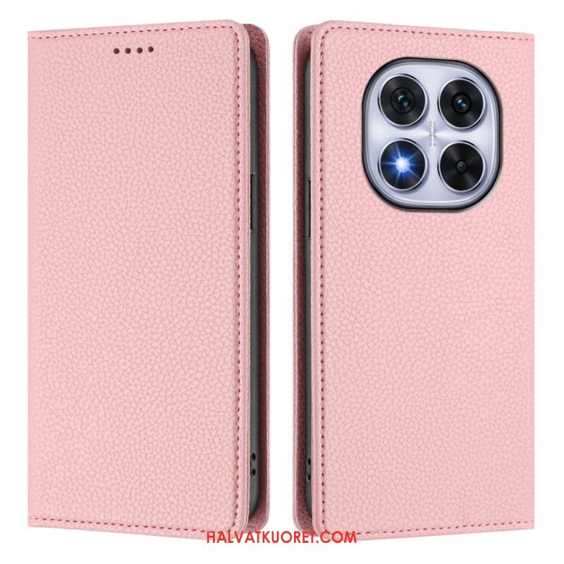 Nahkakotelo Xiaomi Redmi Note 14 Pro 5g Teksturoitu Rfid Suojakuori