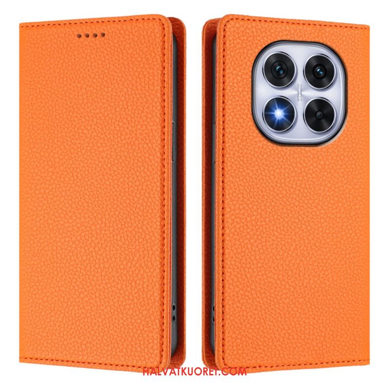 Nahkakotelo Xiaomi Redmi Note 14 Pro 5g Teksturoitu Rfid Suojakuori