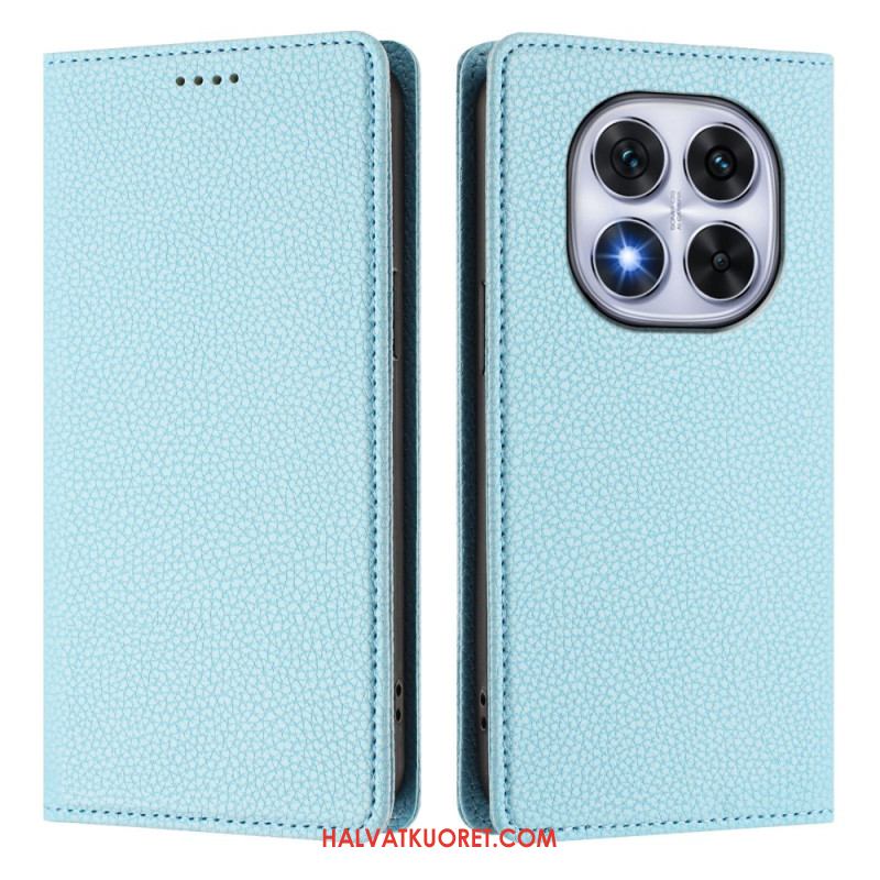 Nahkakotelo Xiaomi Redmi Note 14 Pro 5g Teksturoitu Rfid Suojakuori