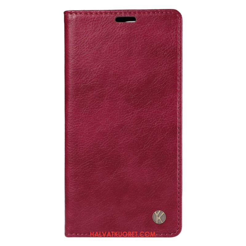 Nahkakotelo Xiaomi Redmi Note 14 Pro Plus 5g Vintage Ykatu Suojakuori