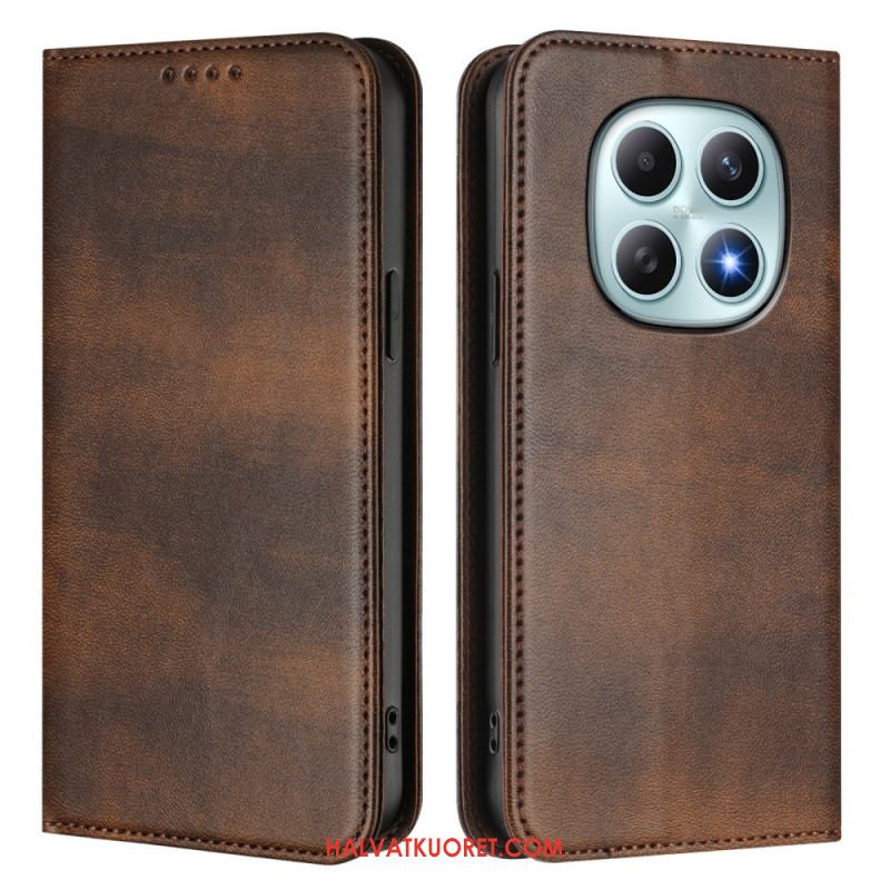 Nahkakotelo Xiaomi Redmi Note 15 5g Retro Rfid-suojauksella