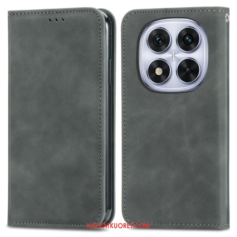 Nahkakotelo Xiaomi Redmi Note 15 Pro Plus 5g Mokkanahkaefekti Suojakuori