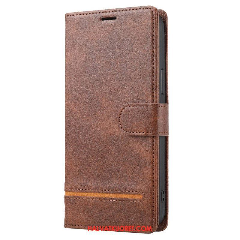 Nahkakotelo iPhone 14 Pro Line Leather Effect