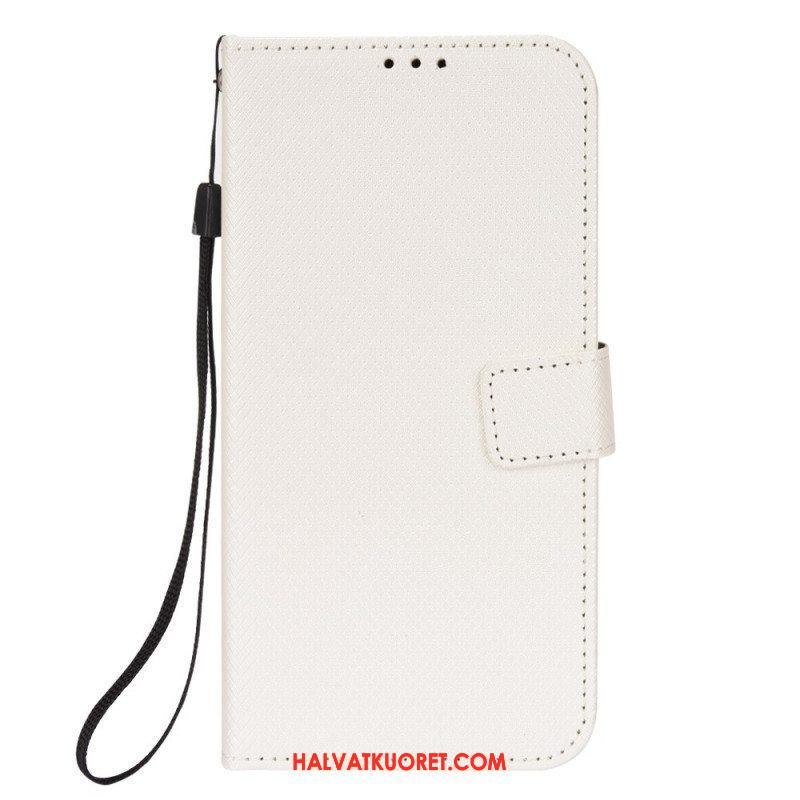 Nahkakotelo iPhone 14 Pro Max Suojaketju Kuori Tyylikäs Strappy Faux Leather