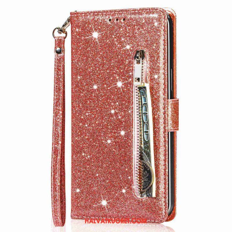 Nahkakotelo iPhone 14 Pro Sequin Glitter Style
