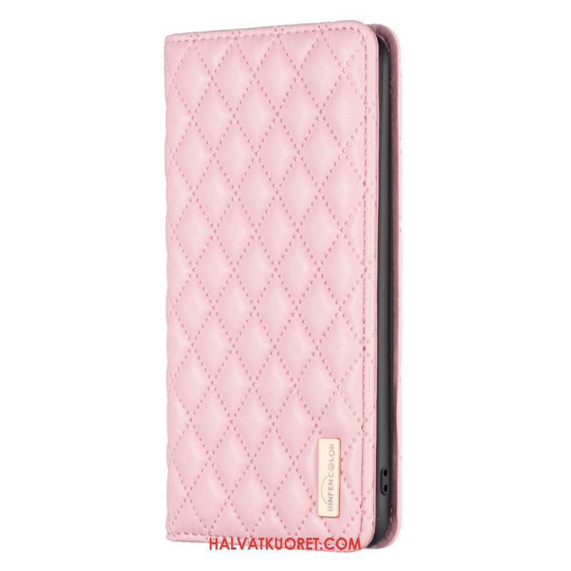 Nahkakotelo iPhone 16 Pro Max Tikattu Binfen Väri