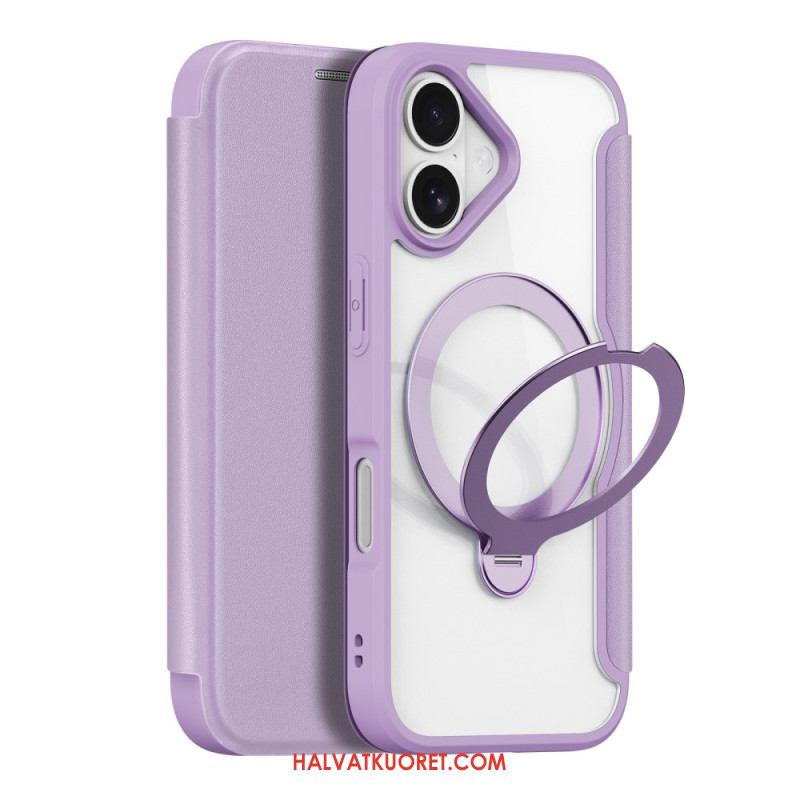 Nahkakotelo iPhone 17 Magsafe Skin X Pro -sarja Dux Ducis -jalustalla Suojakuori