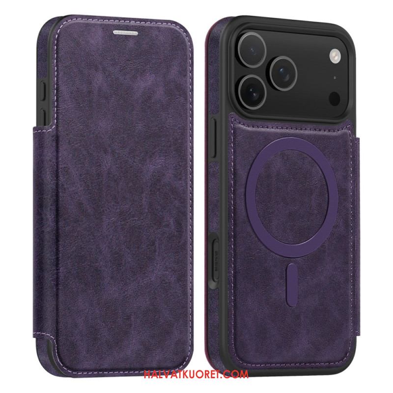 Nahkakotelo iPhone 17 Pro Magsafe-yhteensopiva Rfid-korttikotelo