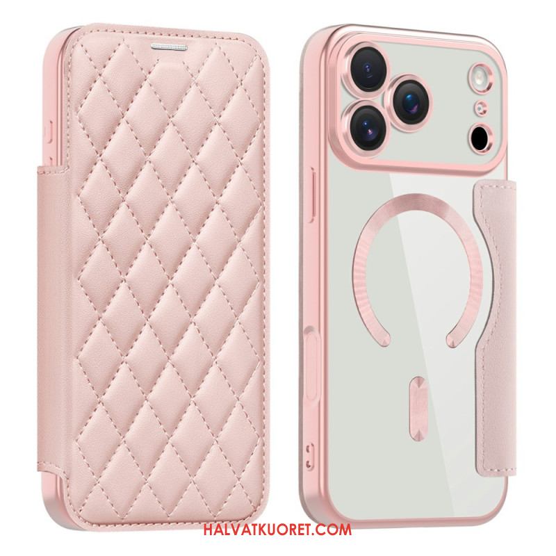 Nahkakotelo iPhone 17 Pro Magsafe-yhteensopiva Tikattu