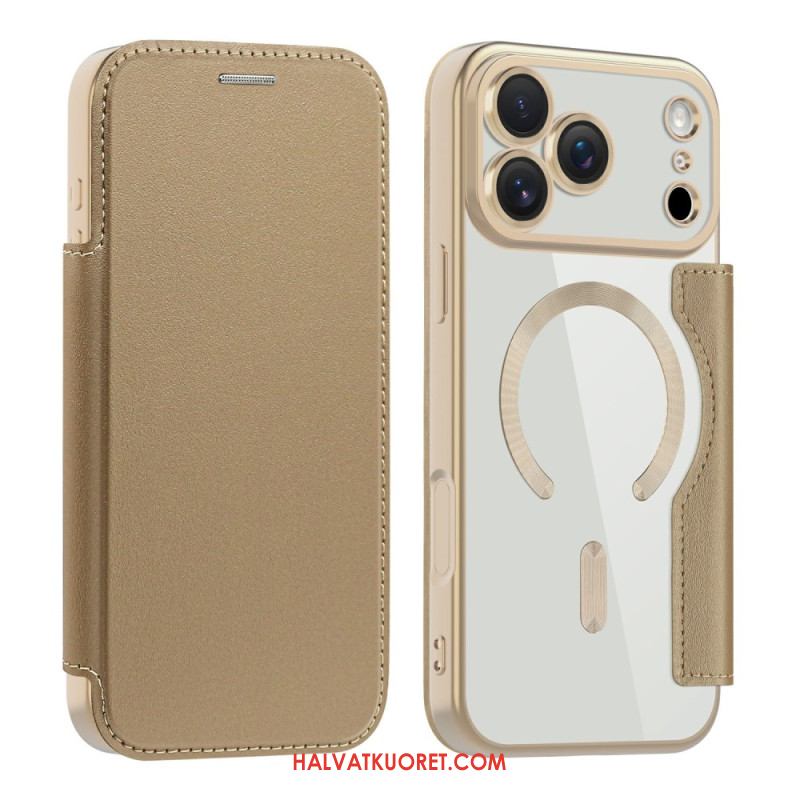 Nahkakotelo iPhone 17 Pro Max Magsafe-yhteensopiva Rfid-eston Kanssa Suojakuori