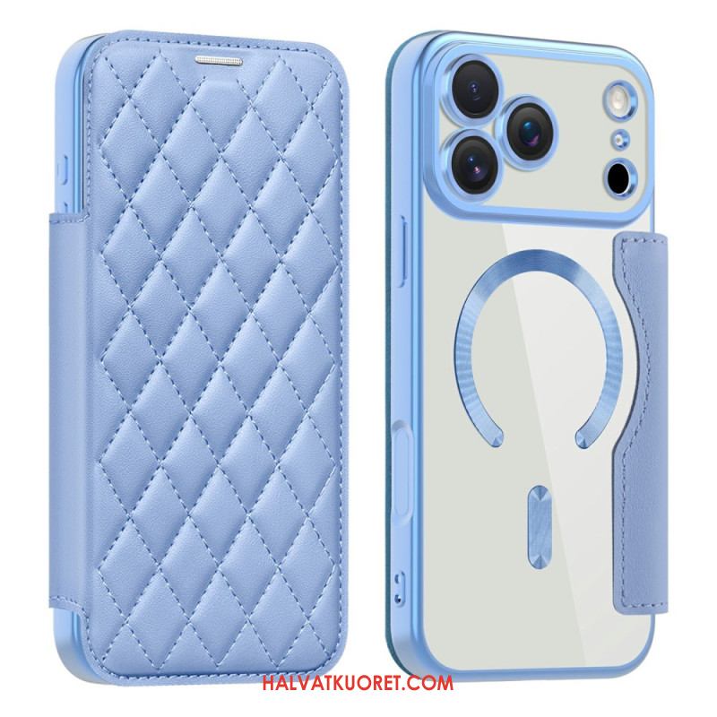 Nahkakotelo iPhone 17 Pro Max Magsafe-yhteensopiva Tikattu